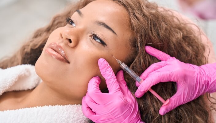 woman receiving fillers